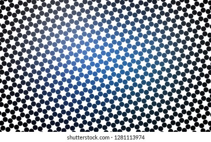 Light BLUE vector cover with spots. Abstract illustration with colored bubbles in nature style. Pattern for ads, booklets.