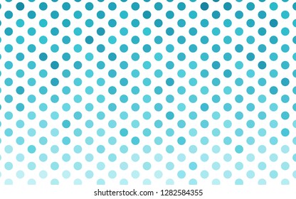 Light BLUE vector cover with spots. Beautiful colored illustration with blurred circles in nature style. Template for your brand book.