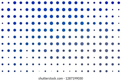 Light BLUE vector cover with spots. Illustration with set of shining colorful abstract circles. Design for business adverts.