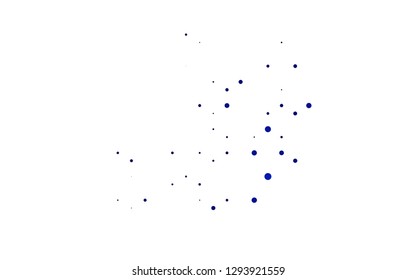 Light BLUE vector cover with spots. Modern abstract illustration with colorful water drops. Pattern of water, rain drops.