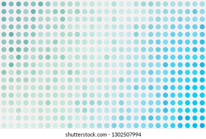 Light BLUE vector cover with spots. Abstract illustration with colored bubbles in nature style. Pattern for ads, booklets.