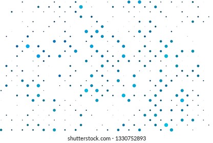 Light BLUE vector cover with spots. Abstract illustration with colored bubbles in nature style. Pattern of water, rain drops.
