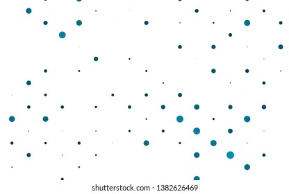 Light BLUE vector cover with spots. Beautiful colored illustration with blurred circles in nature style. Pattern for ads, booklets.