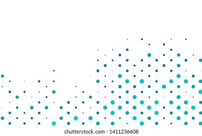 Light BLUE vector cover with spots. Beautiful colored illustration with blurred circles in nature style. Pattern of water, rain drops.