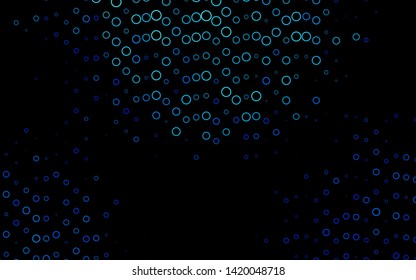 Light BLUE vector cover with spots. Beautiful colored illustration with blurred circles in nature style. Pattern for ads, booklets.