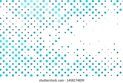Light BLUE vector cover with spots. Abstract illustration with colored bubbles in nature style. Pattern for ads, booklets.