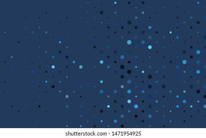 Light BLUE vector cover with spots. Modern abstract illustration with colorful water drops. Pattern of water, rain drops.