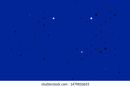 Light BLUE vector cover with spots. Glitter abstract illustration with blurred drops of rain. Pattern for beautiful websites.