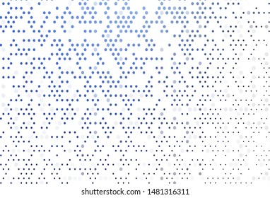 Light BLUE vector cover with spots. Glitter abstract illustration with blurred drops of rain. Design for business adverts.