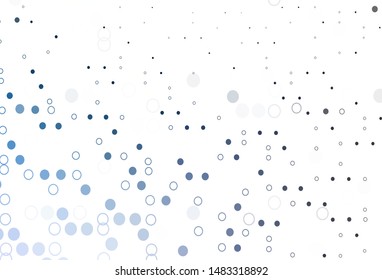 Light BLUE vector cover with spots. Modern abstract illustration with colorful water drops. Template for your brand book.