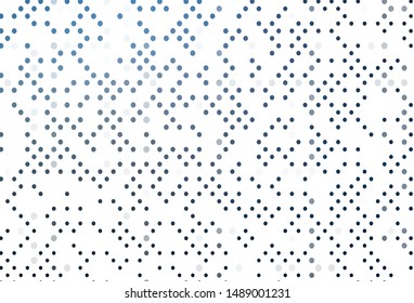 Light BLUE vector cover with spots. Glitter abstract illustration with blurred drops of rain. Design for business adverts.