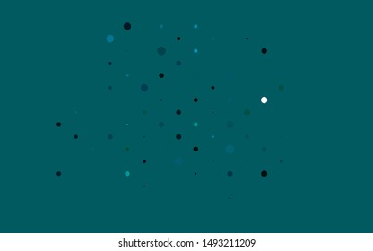 Light BLUE vector cover with spots. Abstract illustration with colored bubbles in nature style. Pattern for beautiful websites.