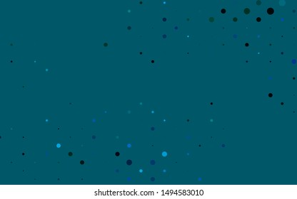 Light BLUE vector cover with spots. Blurred decorative design in abstract style with bubbles. Pattern for ads, booklets.