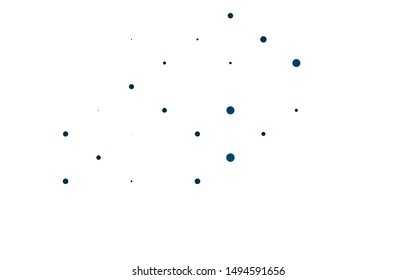 Light BLUE vector cover with spots. Abstract illustration with colored bubbles in nature style. Template for your brand book.