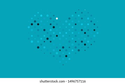 Light BLUE vector cover with spots. Illustration with set of shining colorful abstract circles. Pattern for beautiful websites.