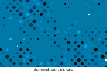 Light BLUE vector cover with spots. Blurred decorative design in abstract style with bubbles. Template for your brand book.