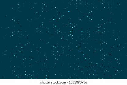 Light BLUE vector cover with spots. Illustration with set of shining colorful abstract circles. Template for your brand book.