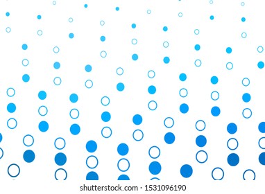 Light BLUE vector cover with spots. Blurred bubbles on abstract background with colorful gradient. Design for posters, banners.
