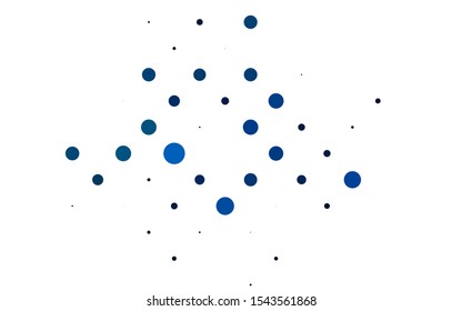 Light BLUE vector cover with spots. Glitter abstract illustration with blurred drops of rain. Pattern of water, rain drops.