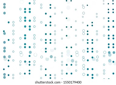 Light BLUE vector cover with spots. Glitter abstract illustration with blurred drops of rain. Design for posters, banners.