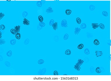 Light BLUE vector cover with spots. Blurred decorative design in abstract style with bubbles. Pattern for ads, leaflets.