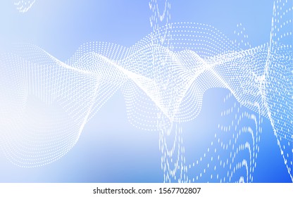 Light BLUE vector cover with spots. Glitter abstract illustration with blurred drops of rain. The pattern can be used for ads, leaflets of liquid.