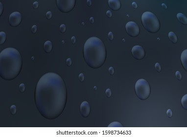 Light BLUE vector cover with spots. Glitter abstract illustration with blurred drops of rain. Completely new template for your brand book.