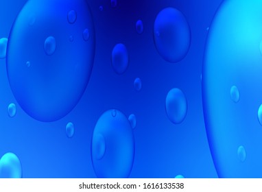 Light BLUE vector cover with spots. Blurred bubbles on abstract background with colorful gradient. The pattern can be used for beautiful websites.