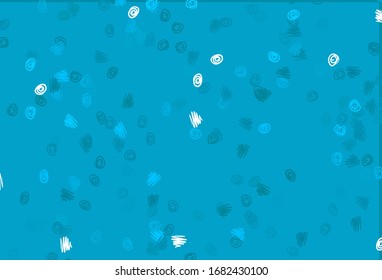 Tapa vectorial AZUL claro con manchas. Ilustración abstracta con burbujas de colores al estilo natural. Diseño para afiches, pancartas.