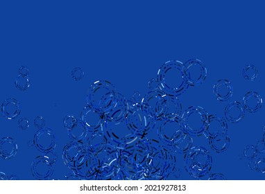 Light BLUE vector cover with spots. Blurred decorative design in abstract style with bubbles. Template for your brand book.