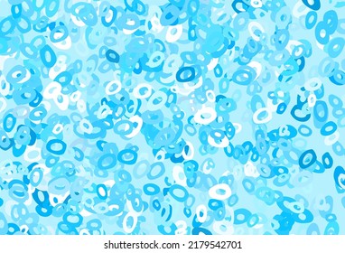 Light BLUE vector cover with spots. Beautiful colored illustration with blurred circles in nature style. Pattern for beautiful websites.