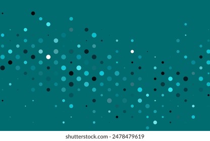 Light BLUE vector cover with spots. Beautiful colored illustration with blurred circles in nature style. Pattern of water, rain drops.