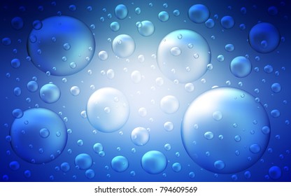 Light BLUE vector cover with spots. Modern abstract illustration with colorful water drops. New design for ad, poster, banner of your website.