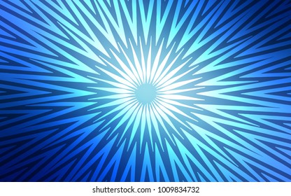 Light BLUE vector cover with stright stripes. Decorative shining illustration with lines on abstract template. The pattern for ad, booklets, leaflets.