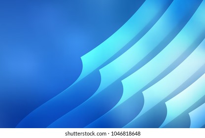 Light BLUE vector cover with stright stripes. Shining colored illustration with sharp stripes. Template for your beautiful backgrounds.