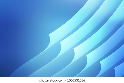 Light BLUE vector cover with stright stripes. Glitter abstract illustration with colored sticks. Best design for your ad, poster, banner.