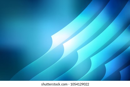 Light BLUE vector cover with stright stripes. Modern geometrical abstract illustration with Lines. Smart design for your business advert.