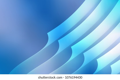 Light BLUE vector cover with stright stripes. Decorative shining illustration with lines on abstract template. Best design for your ad, poster, banner.