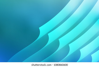 Light BLUE vector cover with stright stripes. Decorative shining illustration with lines on abstract template. Template for your beautiful backgrounds.