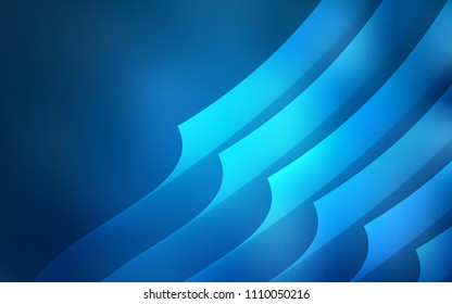 Light BLUE vector cover with stright stripes. Modern geometrical abstract illustration with Lines. Pattern for your busines websites.