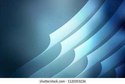 Light BLUE vector cover with stright stripes. Shining colored illustration with sharp stripes. Smart design for your business advert.