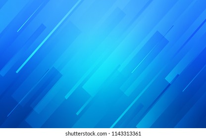 Light BLUE vector cover with stright stripes. Glitter abstract illustration with colored sticks. Template for your beautiful backgrounds.