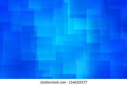 Light BLUE vector cover with stright stripes. Glitter abstract illustration with colored sticks. Pattern for ads, posters, banners.
