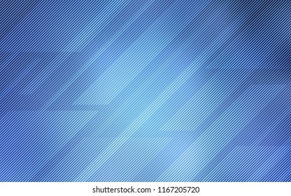 Light BLUE vector cover with stright stripes. Modern geometrical abstract illustration with Lines. Best design for your ad, poster, banner.