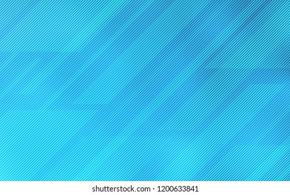 Light BLUE vector cover with stright stripes. Shining colored illustration with sharp stripes. The pattern for ad, booklets, leaflets.