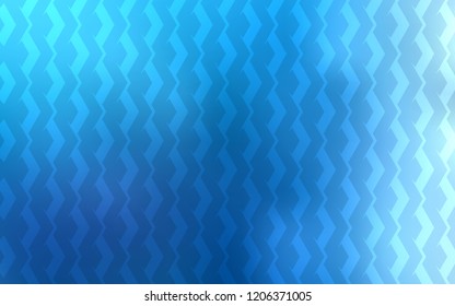 Light BLUE vector cover with stright stripes. Lines on blurred abstract background with gradient. Best design for your ad, poster, banner.