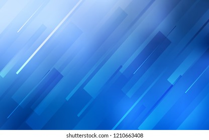Light BLUE vector cover with stright stripes. Decorative shining illustration with lines on abstract template. The pattern for ad, booklets, leaflets.