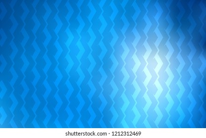 Light BLUE vector cover with stright stripes. Shining colored illustration with sharp stripes. Template for your beautiful backgrounds.