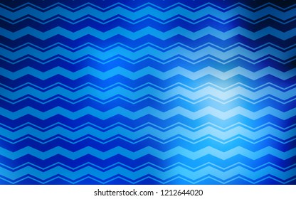 Light BLUE vector cover with stright stripes. Modern geometrical abstract illustration with Lines. Smart design for your business advert.