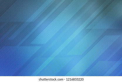 Light BLUE vector cover with stright stripes. Glitter abstract illustration with colored sticks. Best design for your ad, poster, banner.
